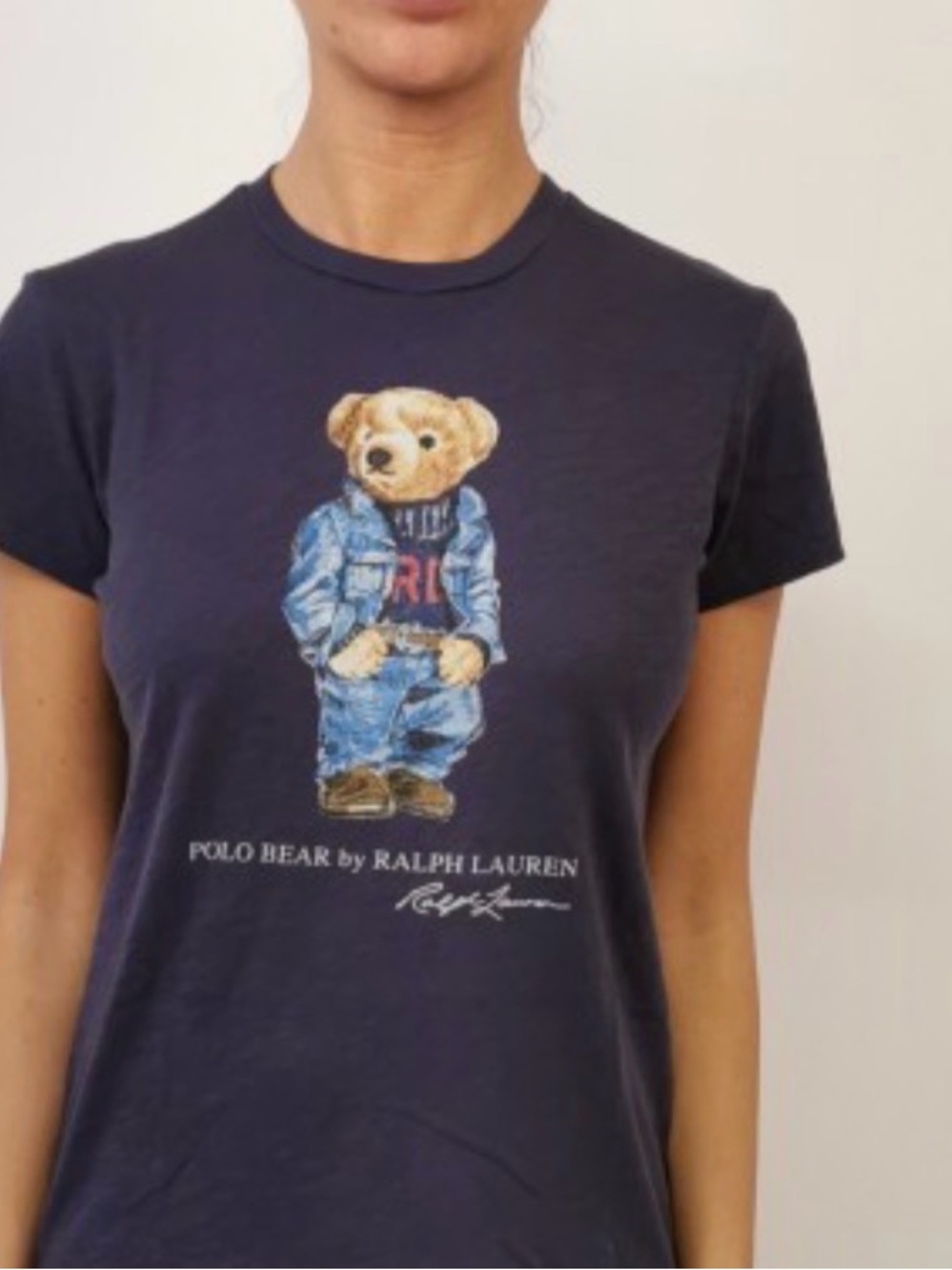 Ralph Lauren Navy Polo Bear Graphic Tee
